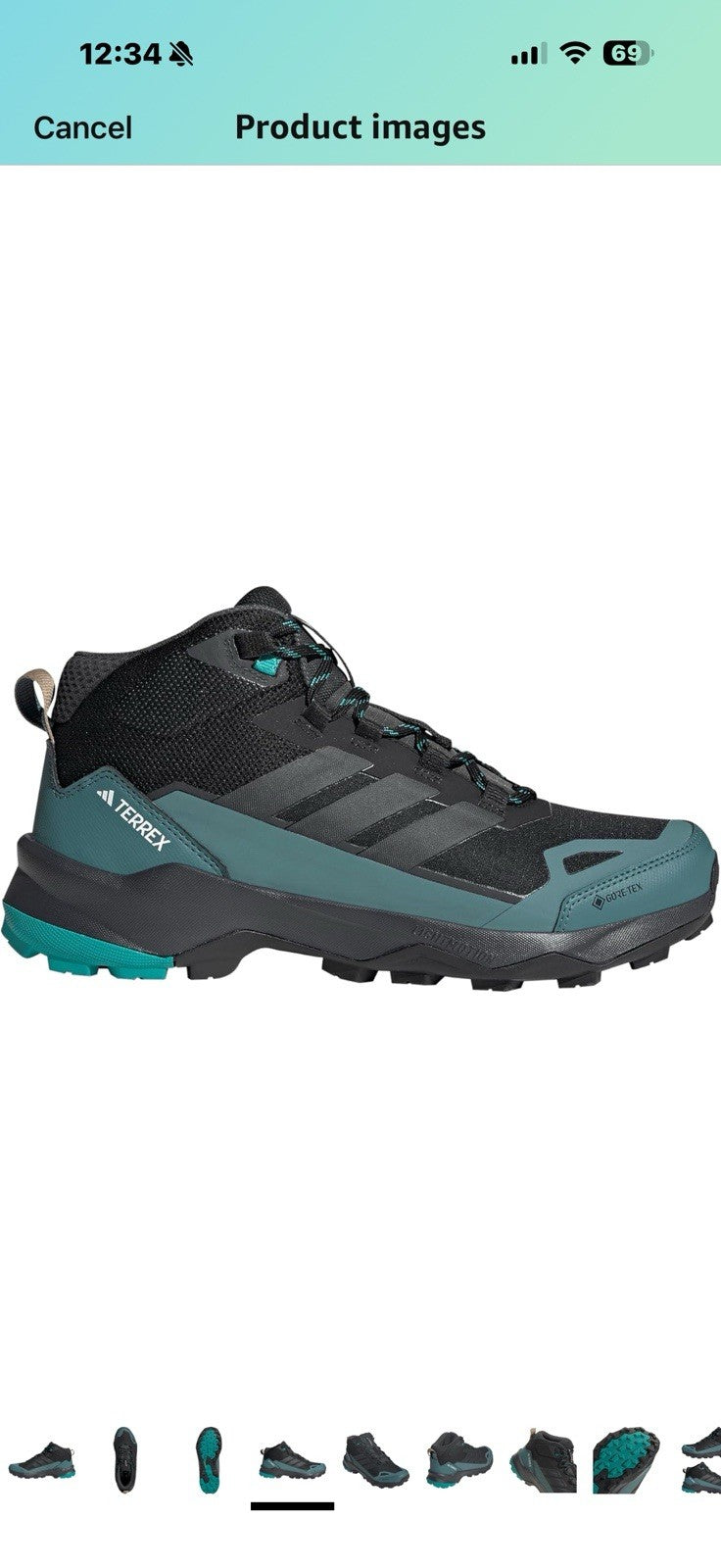 adidas Men's Terrex Skychaser Ax5 Mid Top Gore-tex Hiking Shoe Size 11.5