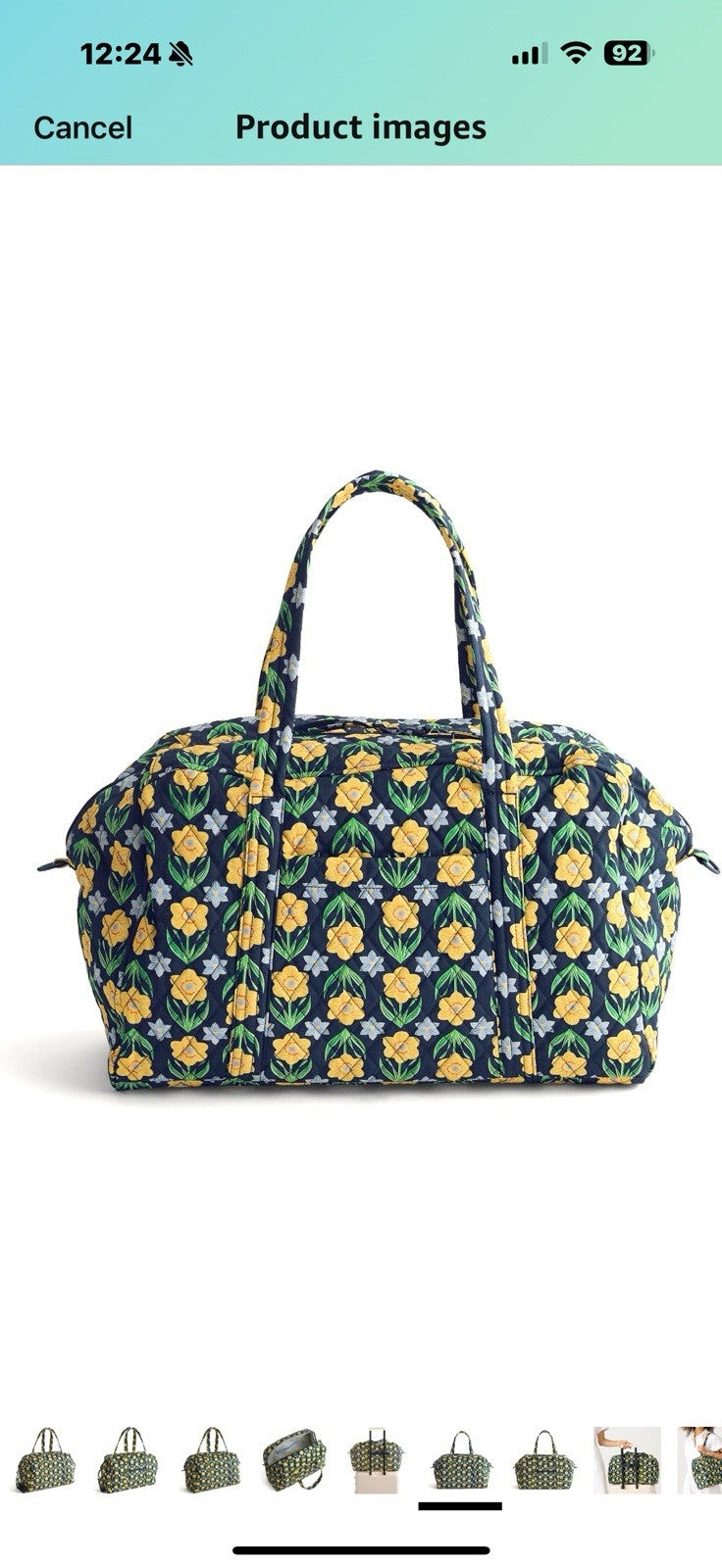 Vera Bradley Premium Cotton Miramar Weekender, Daffodils