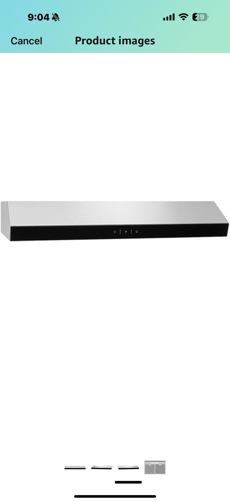 Frigidaire Undercabinet 30" Ventilation Hood with 330 CFM in Stainless Stell