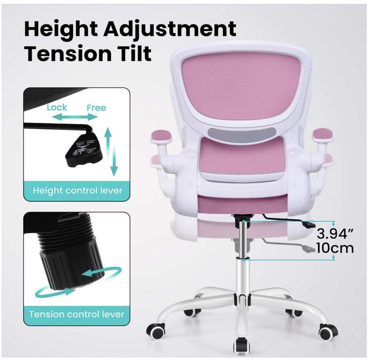 Razzor Ergonomic Desk Chair with Lumbar Support and Adjustable Armrests,