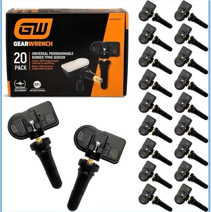 GEARWRENCH Universal Programmable Rubber TPMS Sensor | 20 Pack |