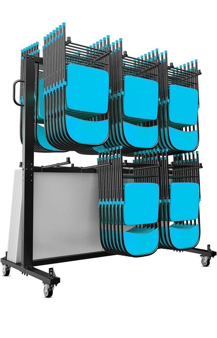 Mobile Cart Of Furniture Hawkins Heavy Duty Folding Table and Chairs