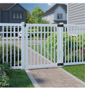 5ft H x 4ft W (1 Gate) No Dig WamBam Windsor Gate Kit, White Vinyl Picket