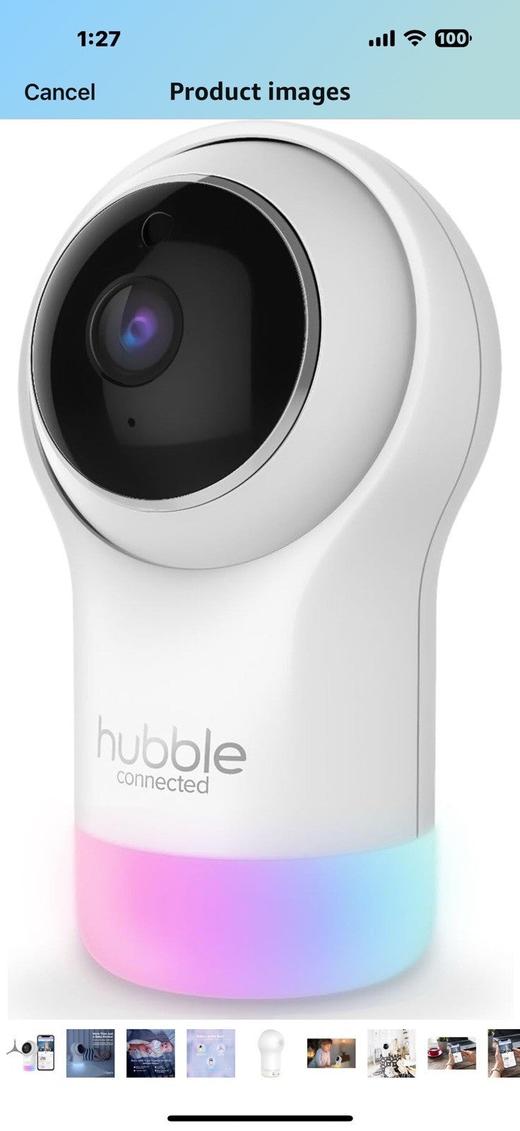 HUBBLE CONNECTED Nursery Pal Glow Deluxe Smart HD Baby Camera