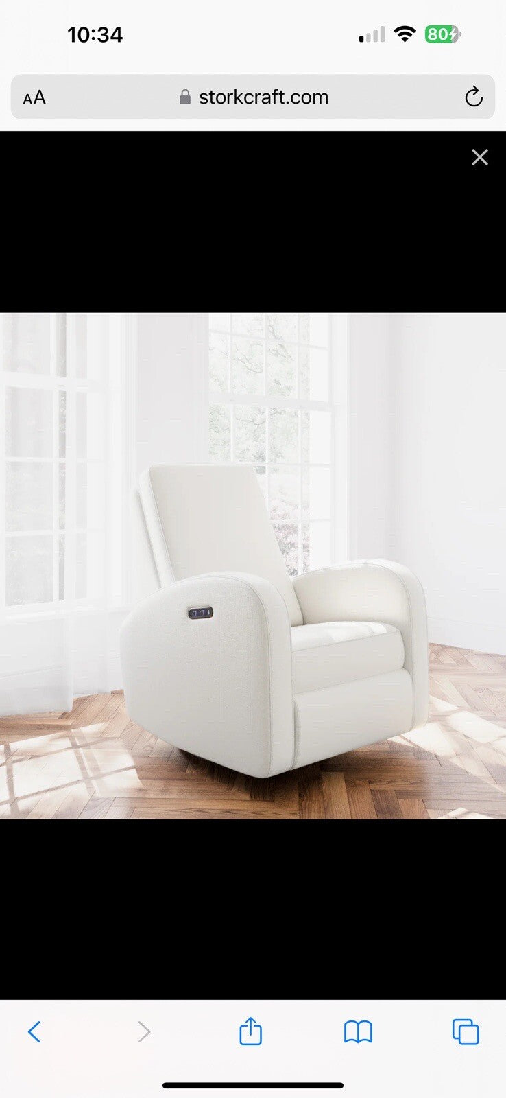Storkcraft® Santa Monica® Power Recliner Swivel Glider