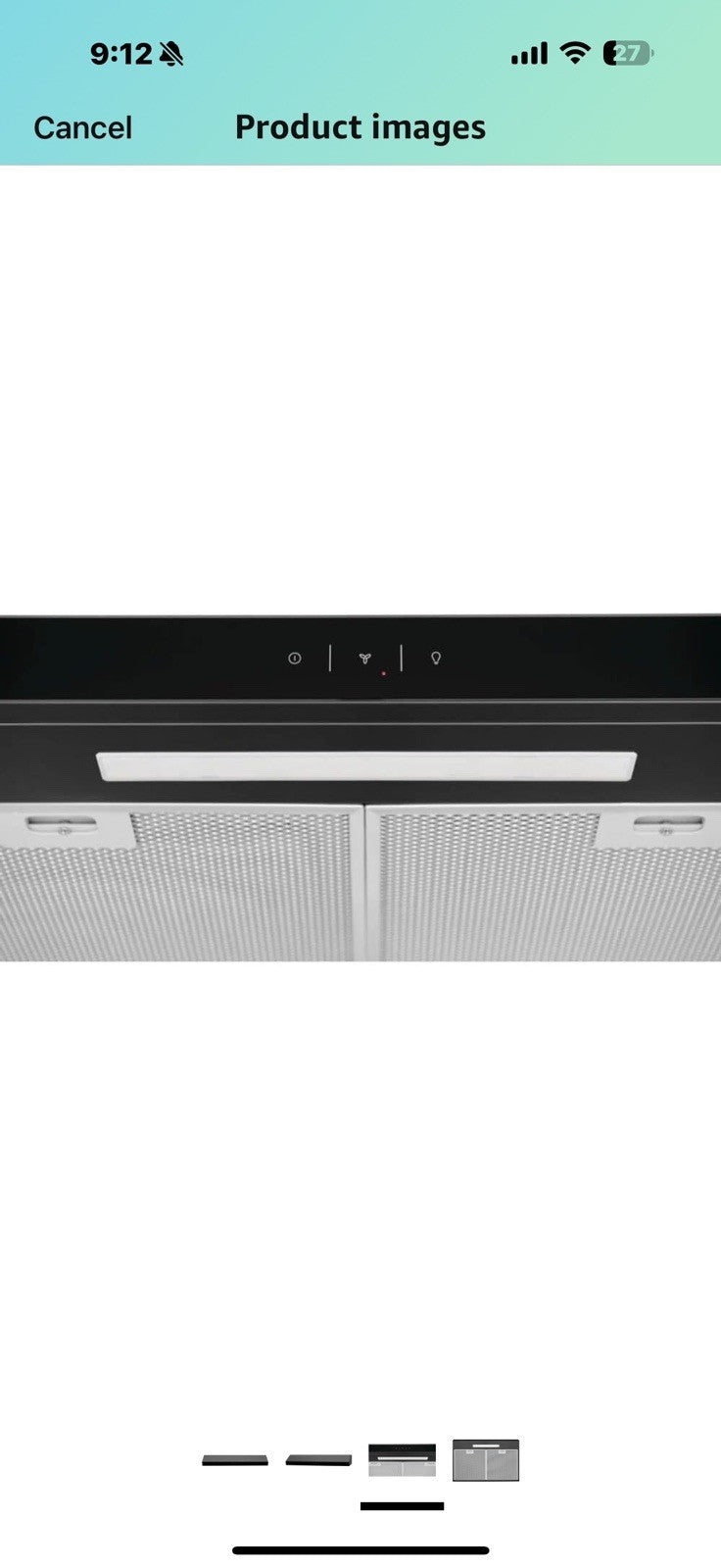Frigidaire Undercabinet 30" Ventilation Hood 330 CFM in Black Stainless Steel