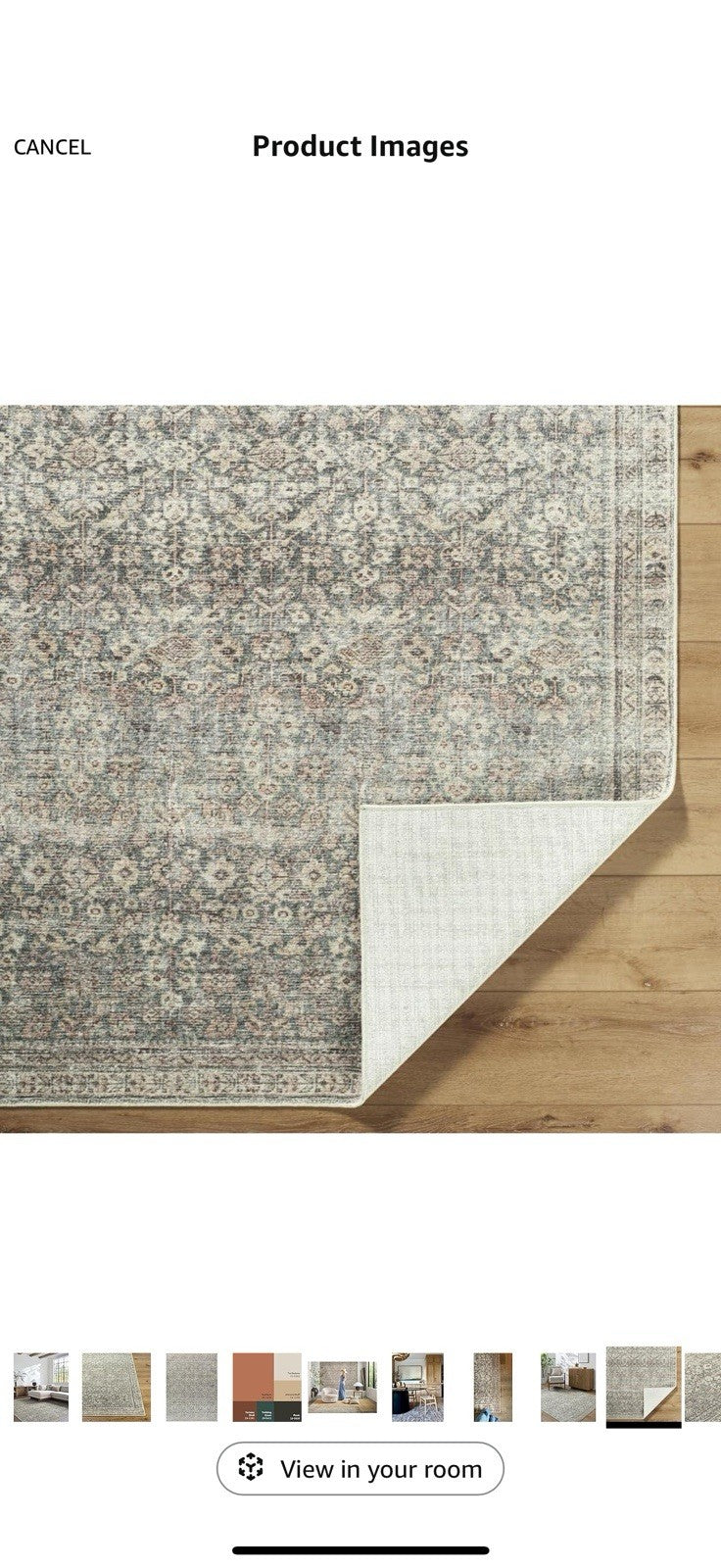 Livabliss x Galey Alix Collins Avenue III Vintage Damask Area Rug, 7'9" x 10'