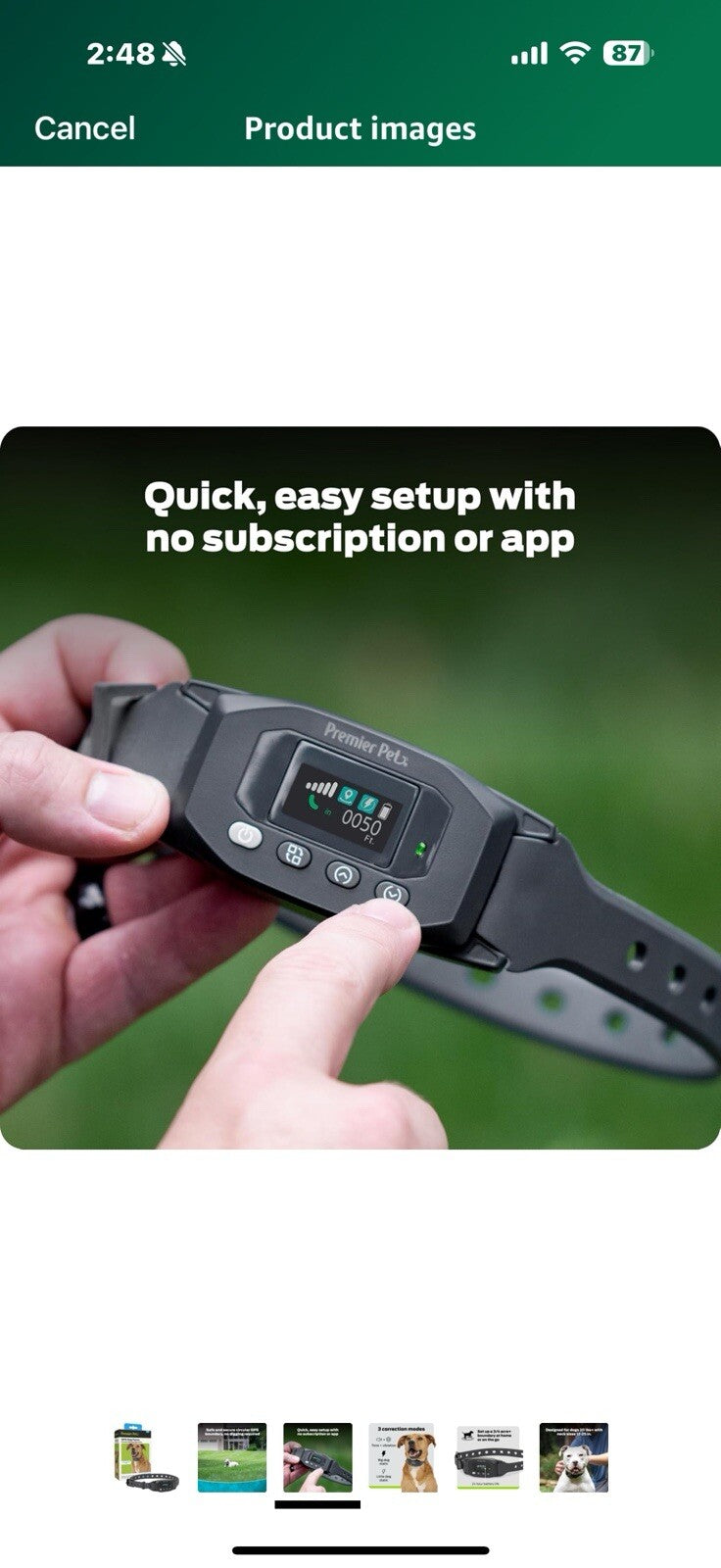 Premier Pet GPS Dog Fence Collar - Circular Wireless Boundary - Portable