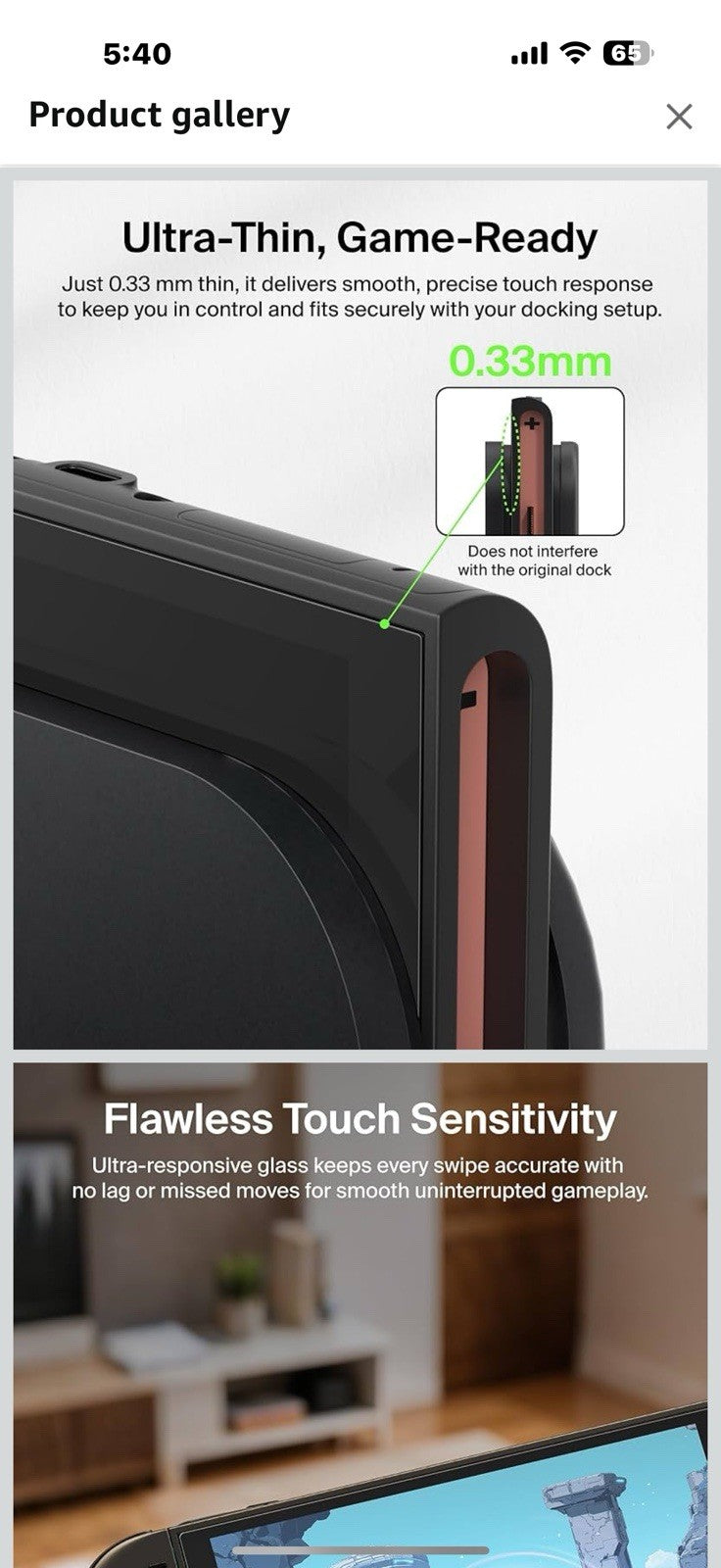 Belkin TemperedGlass Anti-Reflective Screen Protector for Nintendo Switch 2