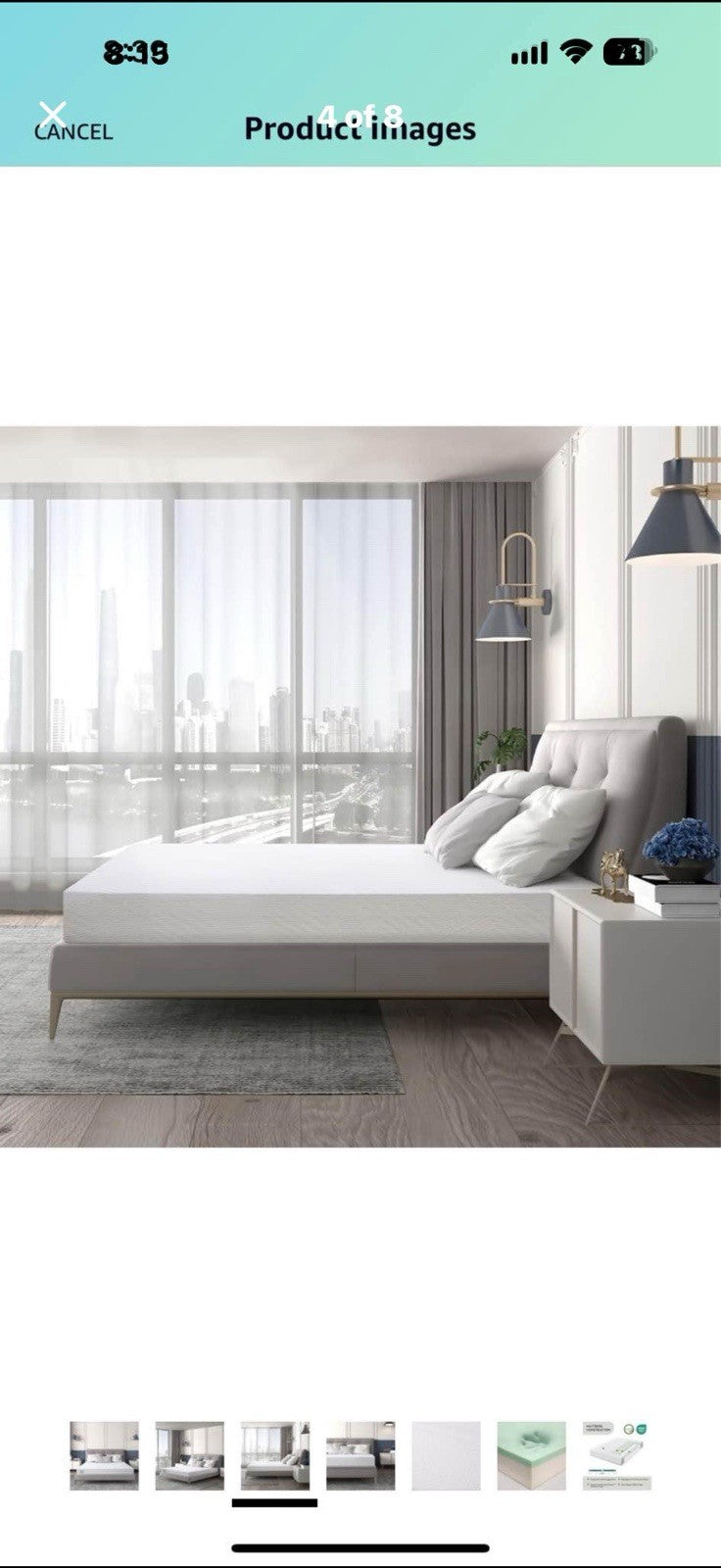 EGO Twin Mattress 6 Inch Green Tea Memory Foam Mattress