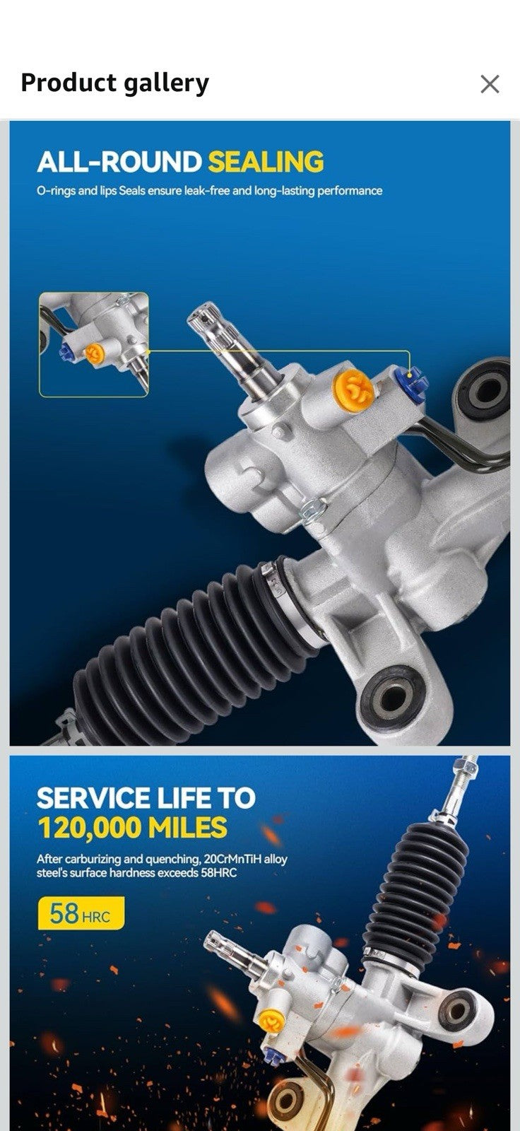 PHILTOP Hydraulic Power Steering Rack and Pinion for 2008-2012 Accord 