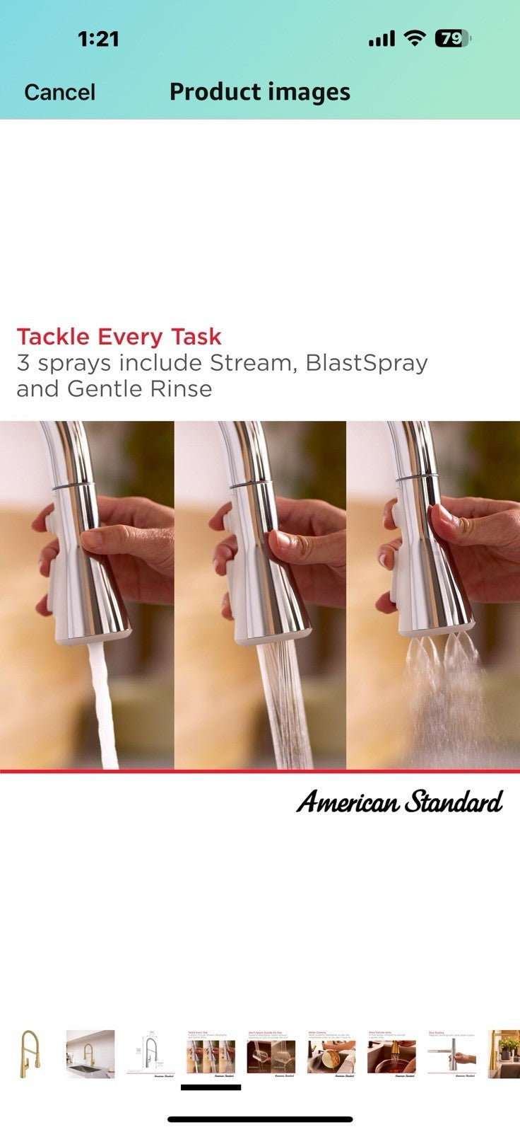 American Standard 104882GN00 Aspirations Semi-Pro Kitchen Sink Faucet, 1.8 GPM