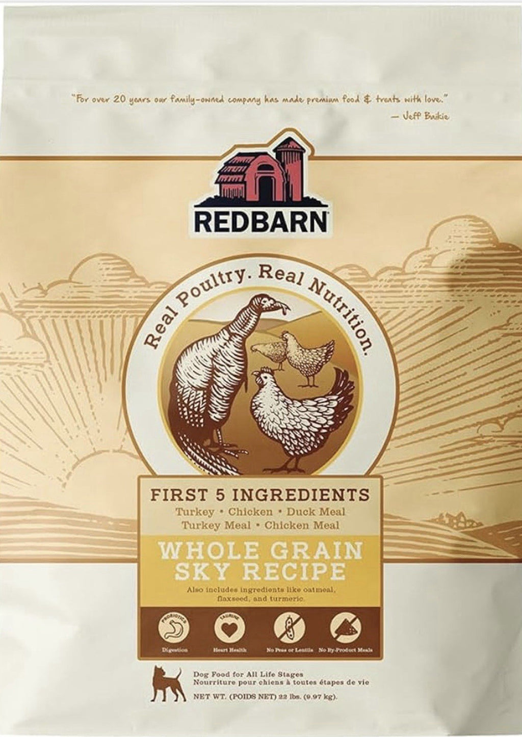 Redbarn Whole Grain Adult Dry Dog Food Kibble - Sky Chicken Recipe -