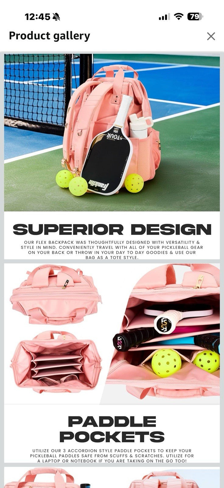 Franklin Sports Flex Pickleball Backpack - Pickleball Bags for Women - Store 
