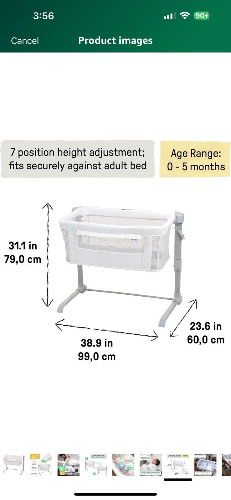 SwaddleMe by Ingenuity DreamSecure 2-in-1 Co-Sleeping Bassinet, DreamSecure