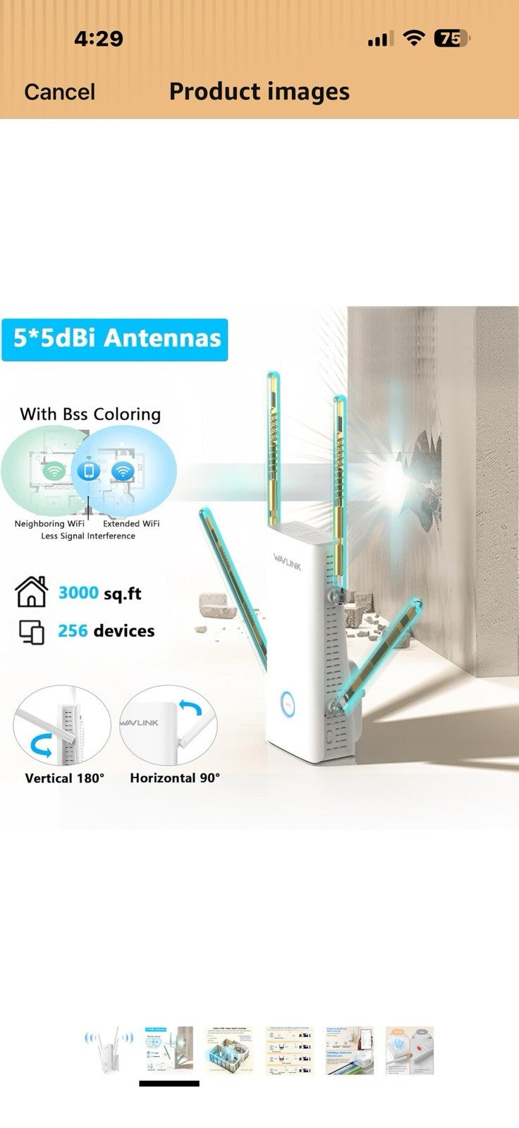 WAVLINK AX3000 WiFi Extender - Internet WiFi 6 Extender Booster