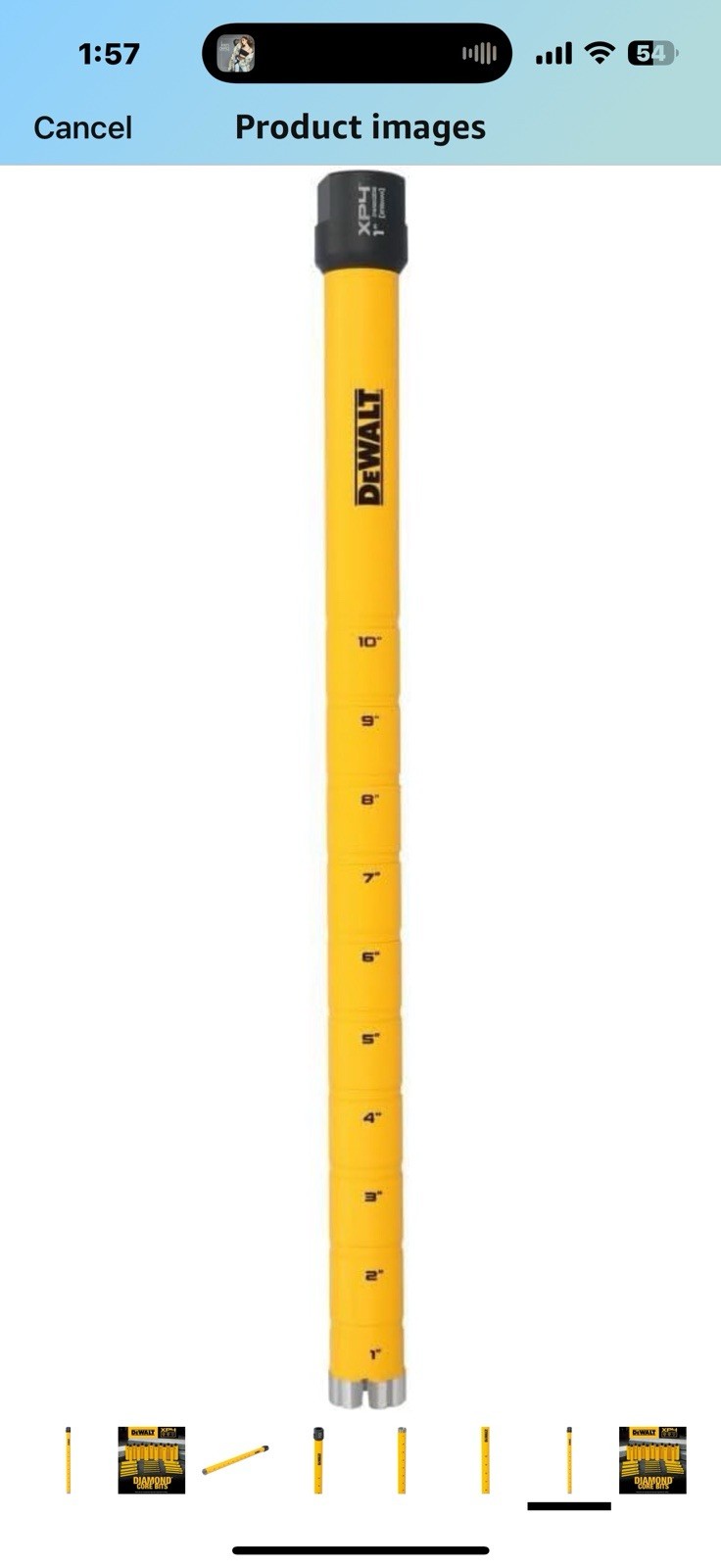 DEWALT 1" x 14" Diamond Core Bit (DW55006)