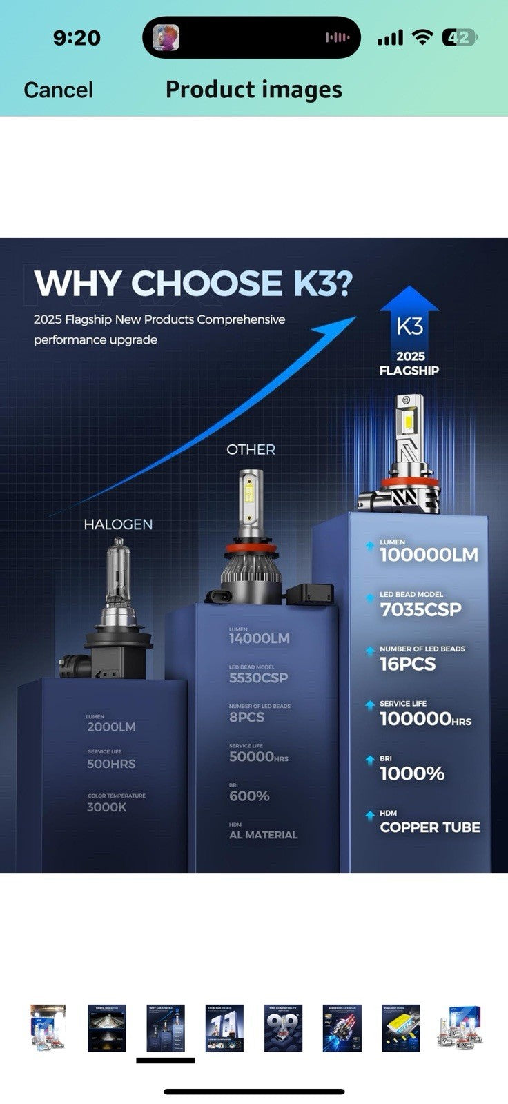 KAX 2025 10X Brightener 9005 H11 Led Bulbs Combo for Car Owners, 