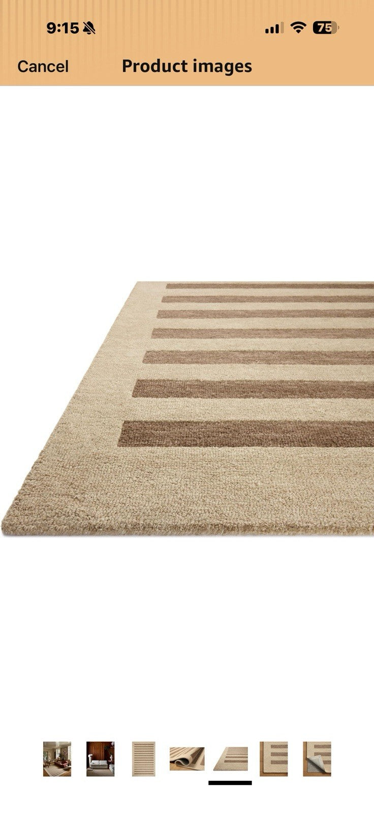 Loloi Leanne Ford Craven Collection CVN-05 Oatmeal/Bark 5'-0" x 7'-6"