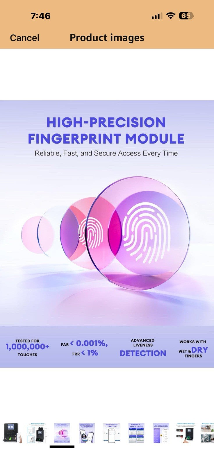 NGTeco APP Time Clock, Fingerprint & PIN Times Clock for Small Business,