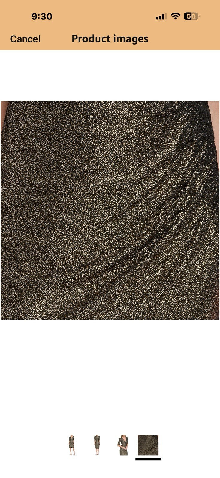 Calvin Klein Womens Short Sleeve V-Neck Glitter Wrap Mini Dress