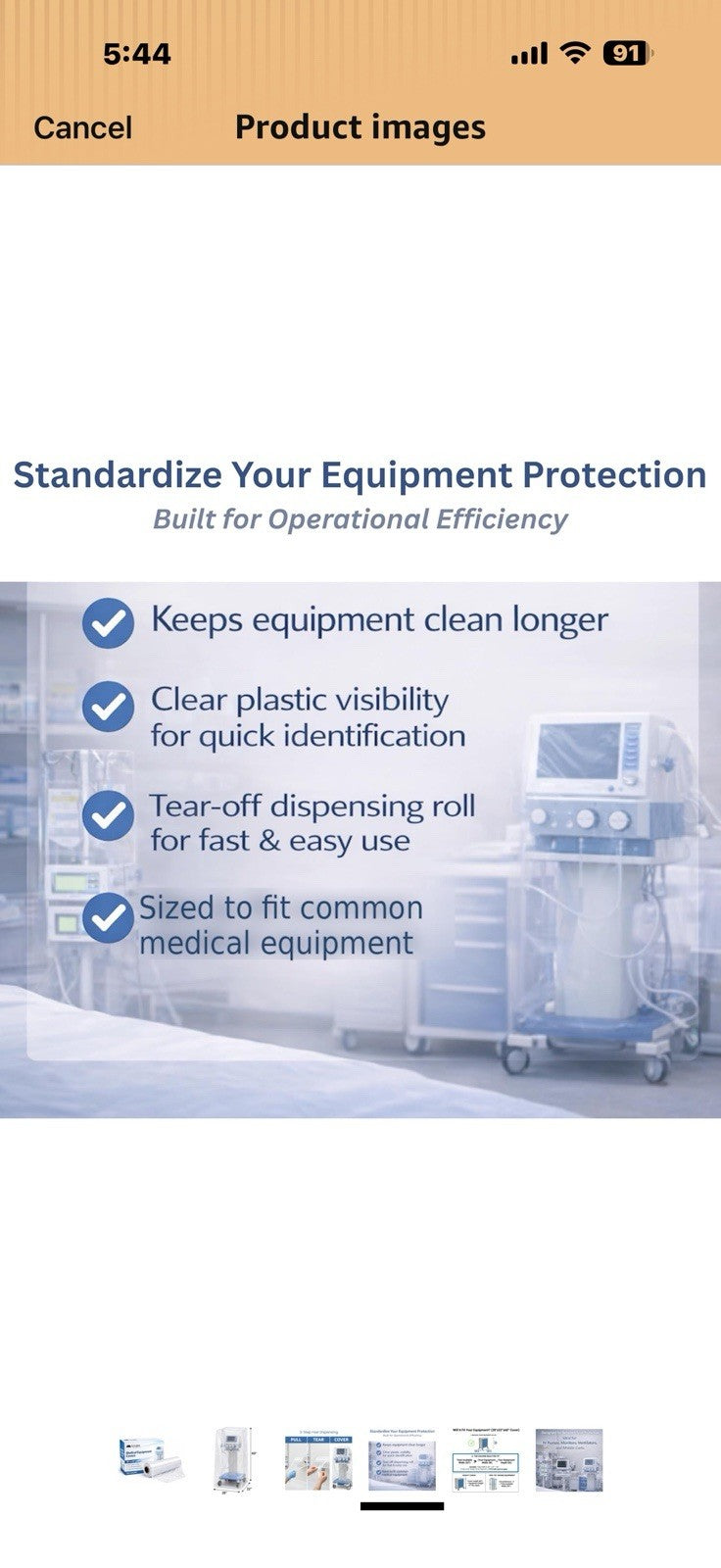 MABIS Disposable Medical Equipment Covers on Roll, Protective Dust