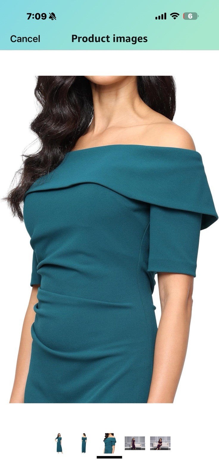 Alex Evenings Women's Long Off The Shoulder Dress Size 10