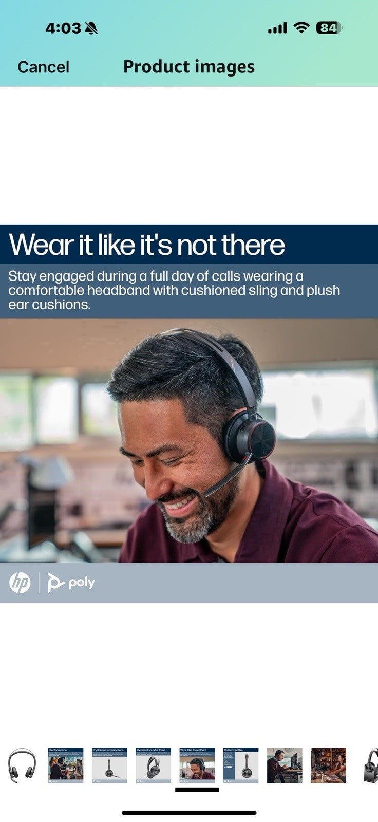 POLY Voyager Focus 2-M USB-C-C Headset USB-C/A Adapter Charging 