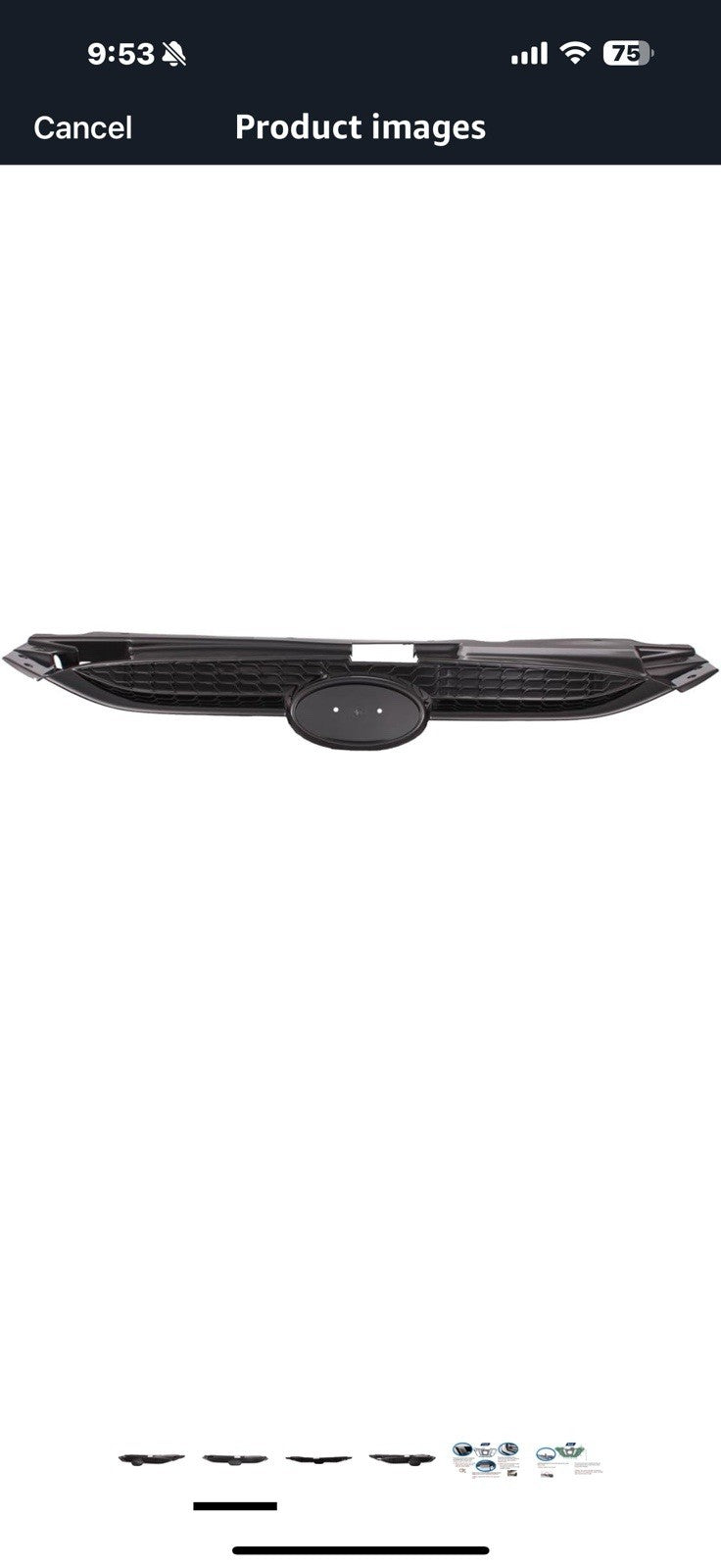 Front Grille Compatible with 2010-2015 Hyundai Tucson, PP Replacement
