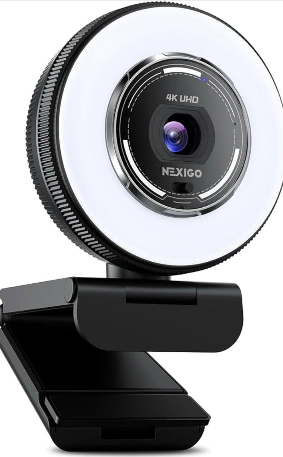 NexiGo N680E Pro 4K Webcam with Ring Light, PDAF Autofocus, 1080p 60FPS