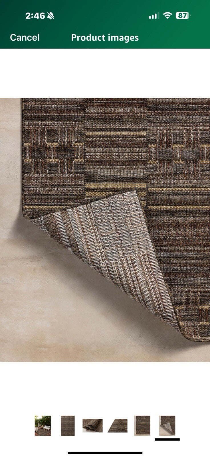 Loloi II Birch Collection BIR-01 Spice/Tobacco 7'-10" x 10', Area Rug, .25" 