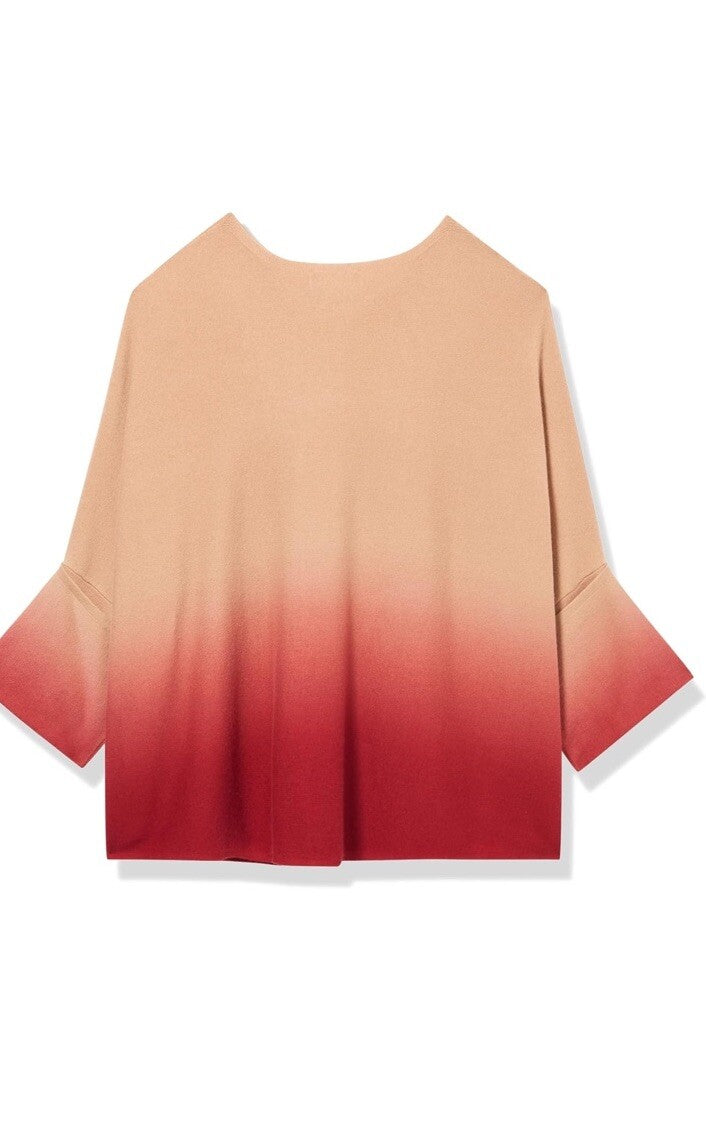 Women's Ombre Poncho Sweater Size M( Bigger Than Normal )