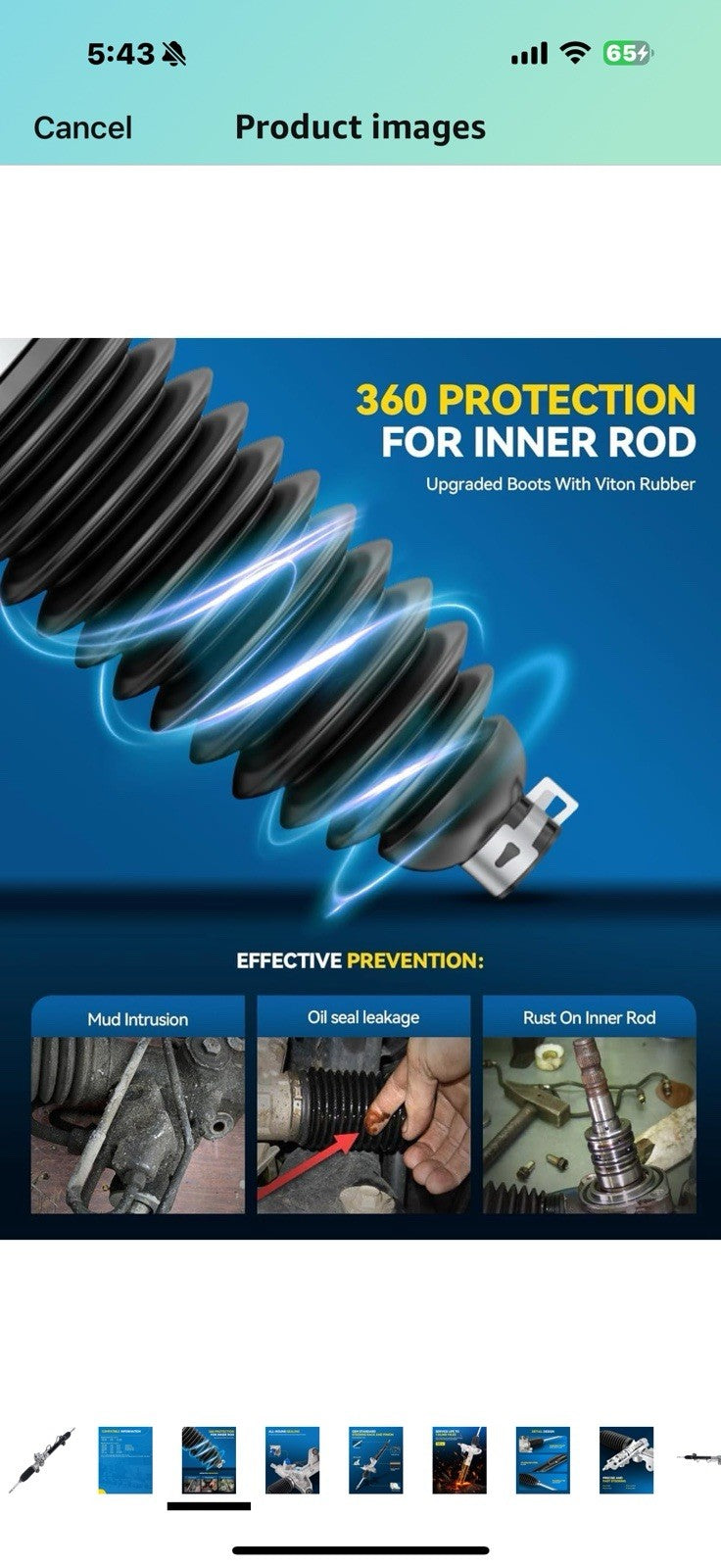 PHILTOP Power Steering Rack and Pinion Compatible with Toyota Camry 