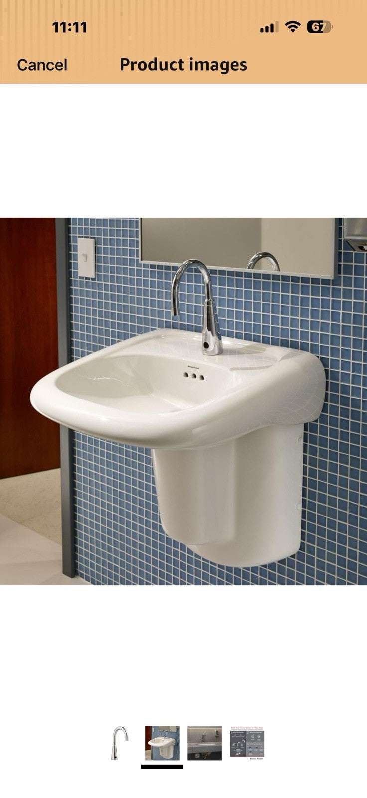 American Standard 605B134.002 Selectronic Gooseneck Touchless 