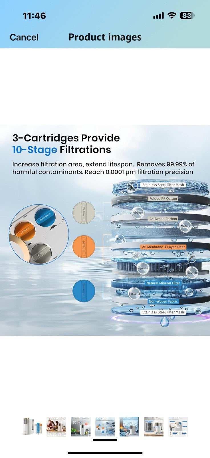 Countertop Reverse Osmosis System Water Filter, NatureFlow F4 Water