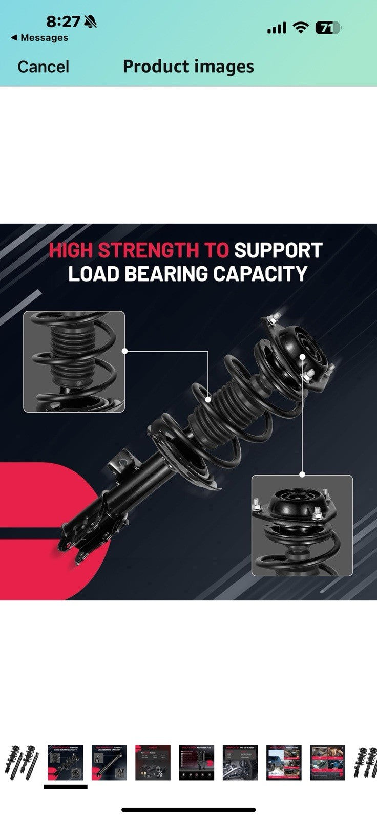 BDFHYK 2PCS Front and 2PCS Rear Shock Absorbers kit Compatible
