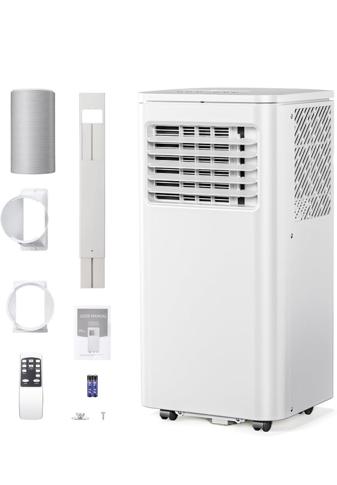 Portable 8000 BTU Air Conditioner, 4 in 1 protable AC, Cools 350sq. ft, Remote 