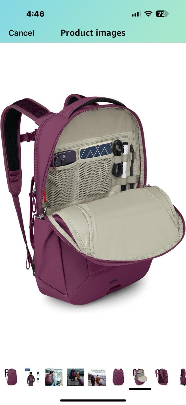 Osprey Ozone Laptop Backpack, Moody Burgundy