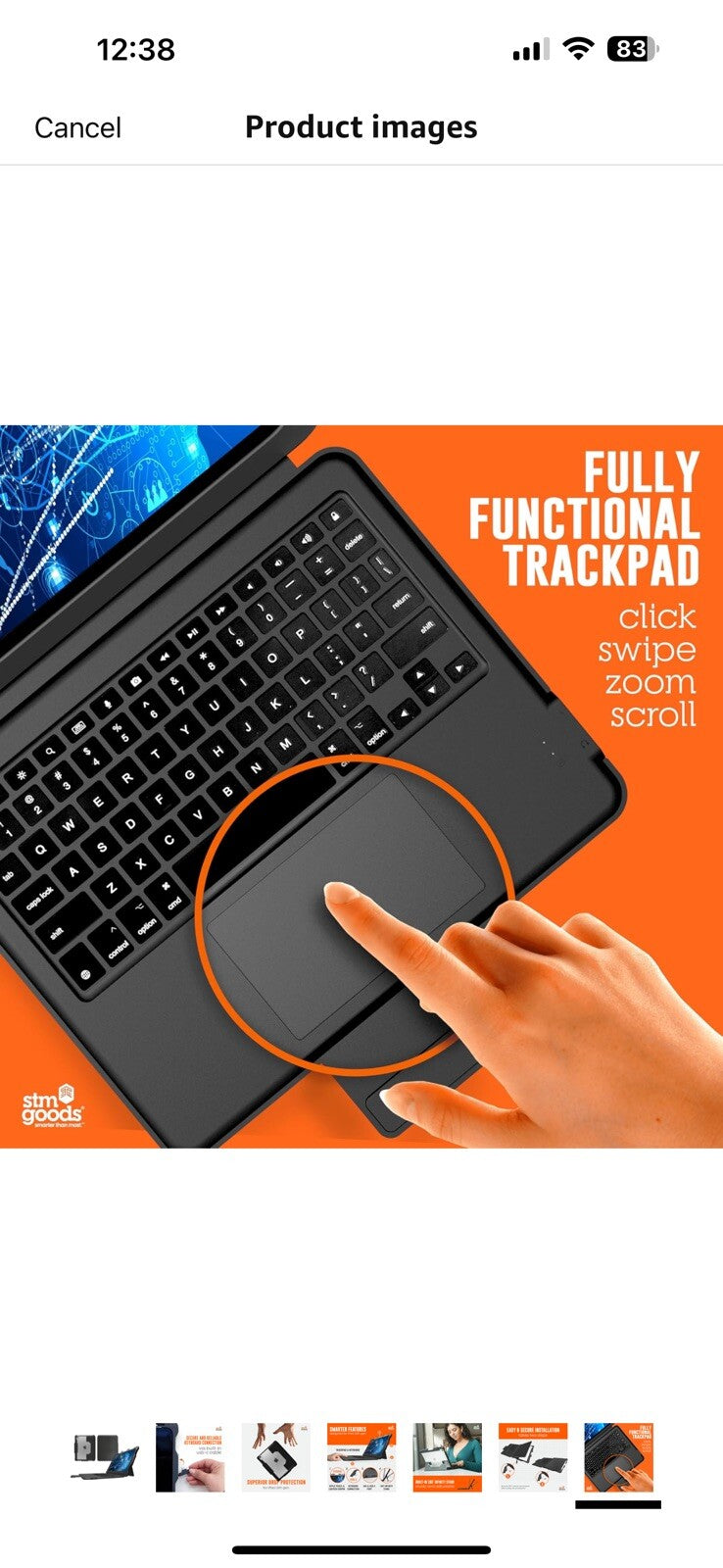 STM Goods Dux Bluetooth Keyboard Trackpad for iPad 10th, Bluetooth