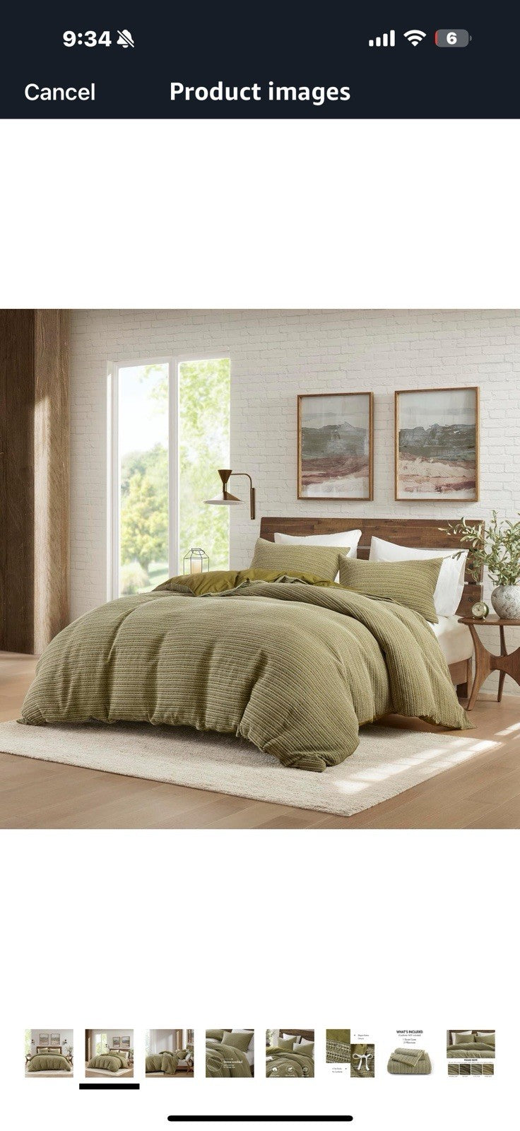 Woolrich King Duvet Cover Set Cotton Waffle Pre-Stone Washed, Oversized