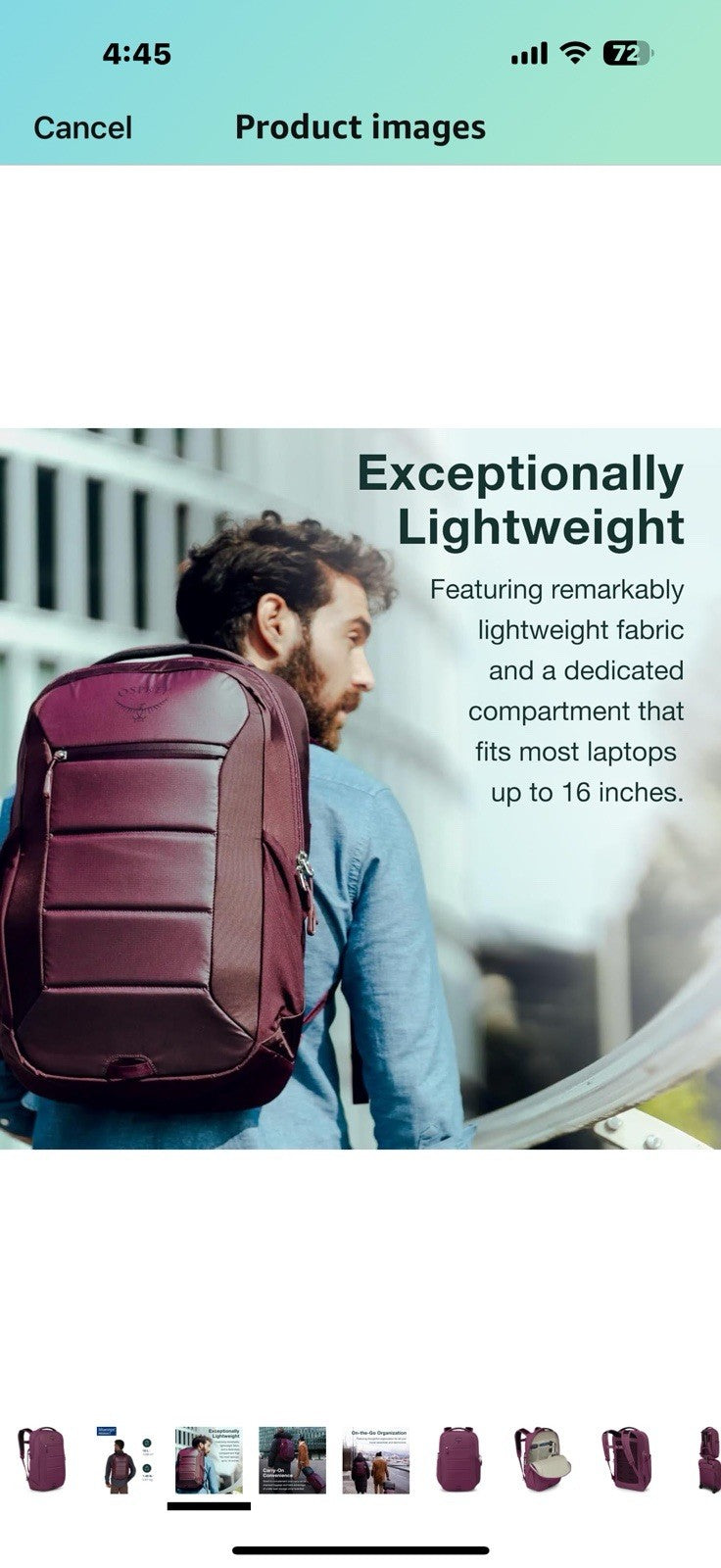 Osprey Ozone Laptop Backpack, Moody Burgundy