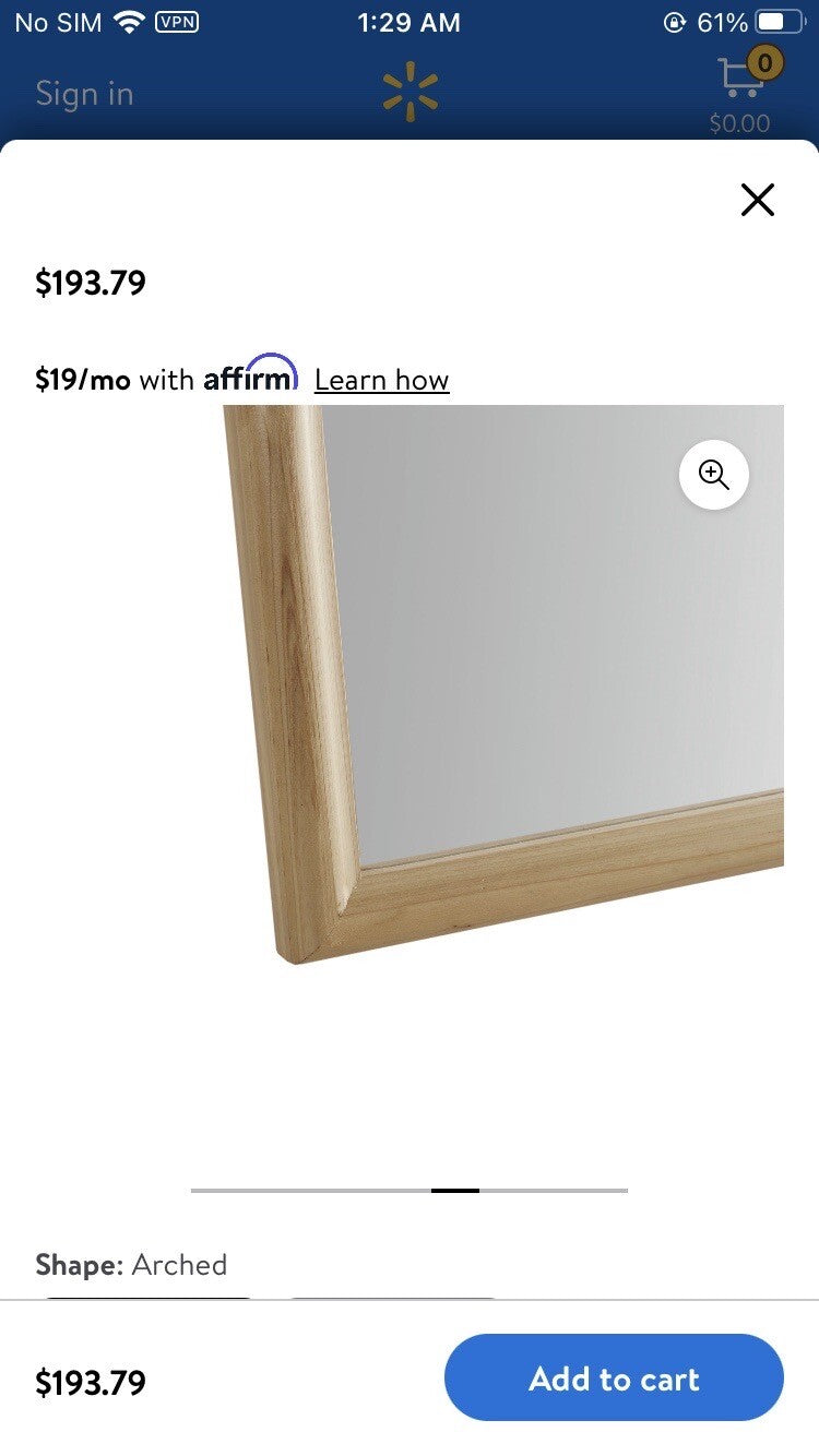 INK+IVY Remi Arched Round Top Wood Framed Modern Wall Decor Mirror,