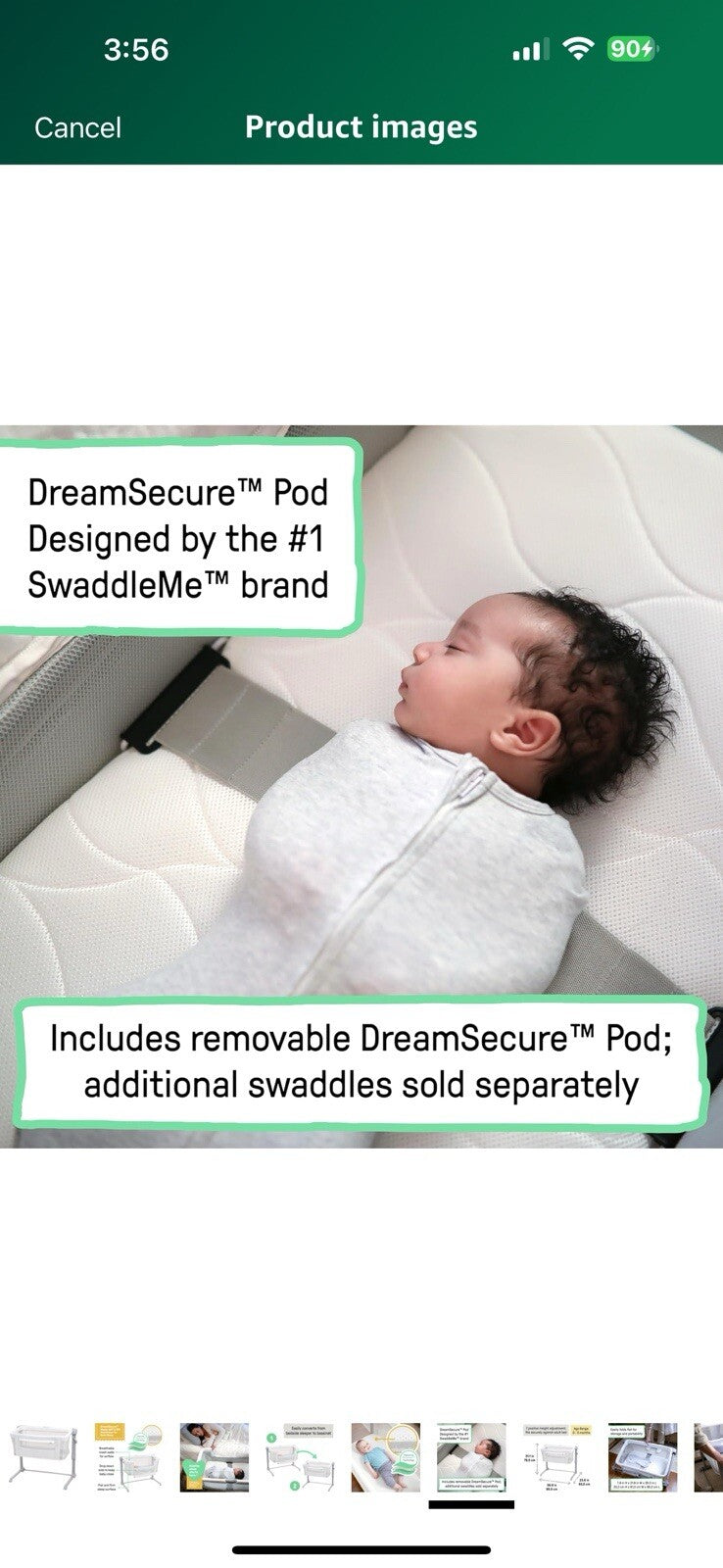 SwaddleMe by Ingenuity DreamSecure 2-in-1 Co-Sleeping Bassinet, DreamSecure