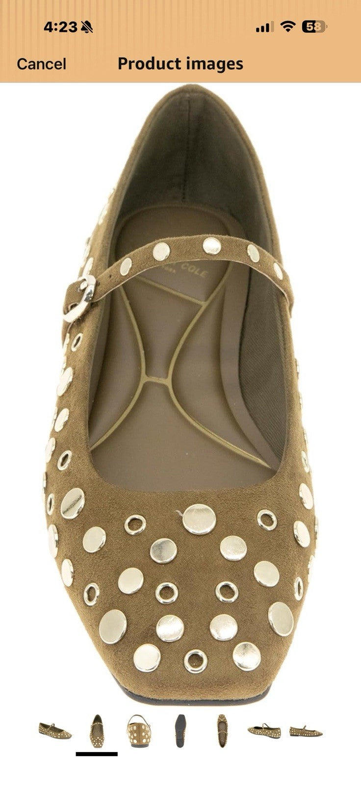 Kenneth Cole New York Women's Jasper Stud Mary Jane Flat