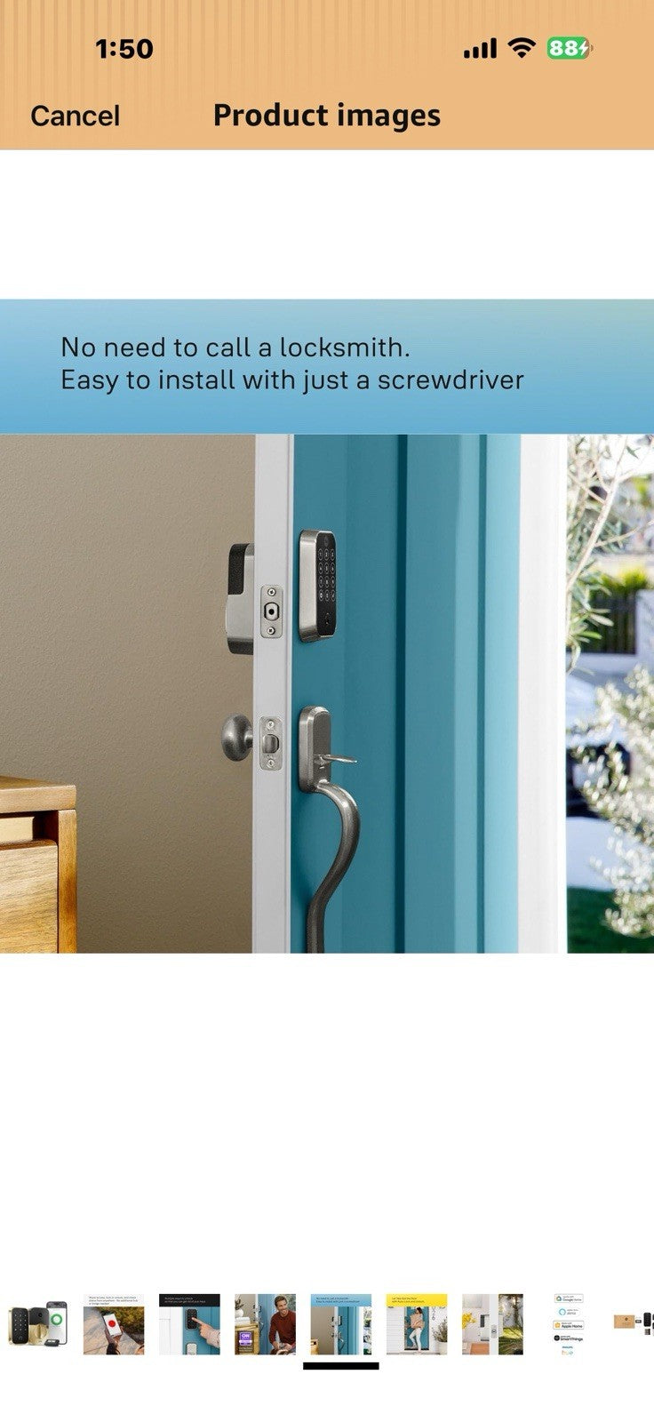 Yale Assure Lock 2 Deadbolt, Lifetime Brass Keyed Smart Entry Door Lock