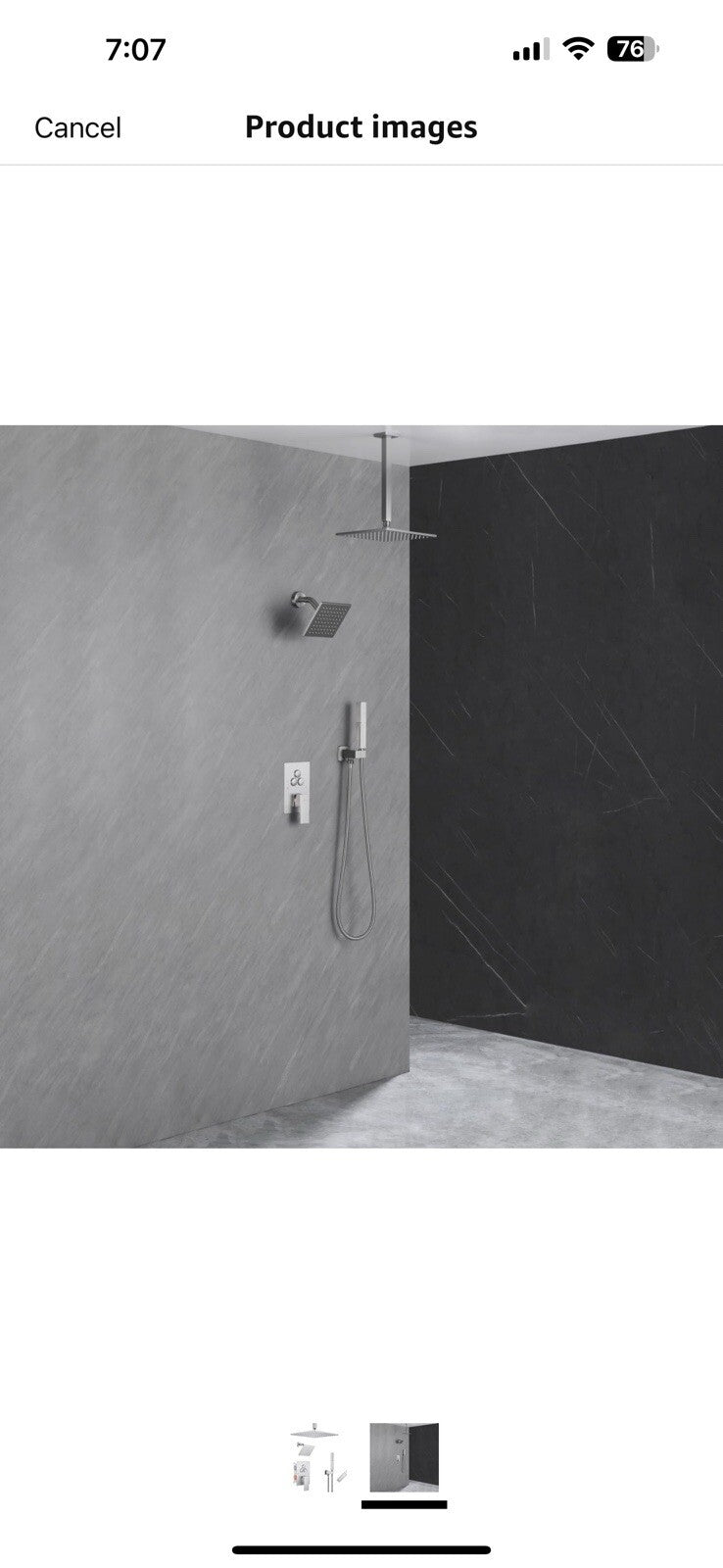 VANFOXLE Shower Faucet Set Brushed Nickel Shower System,Push Button 
