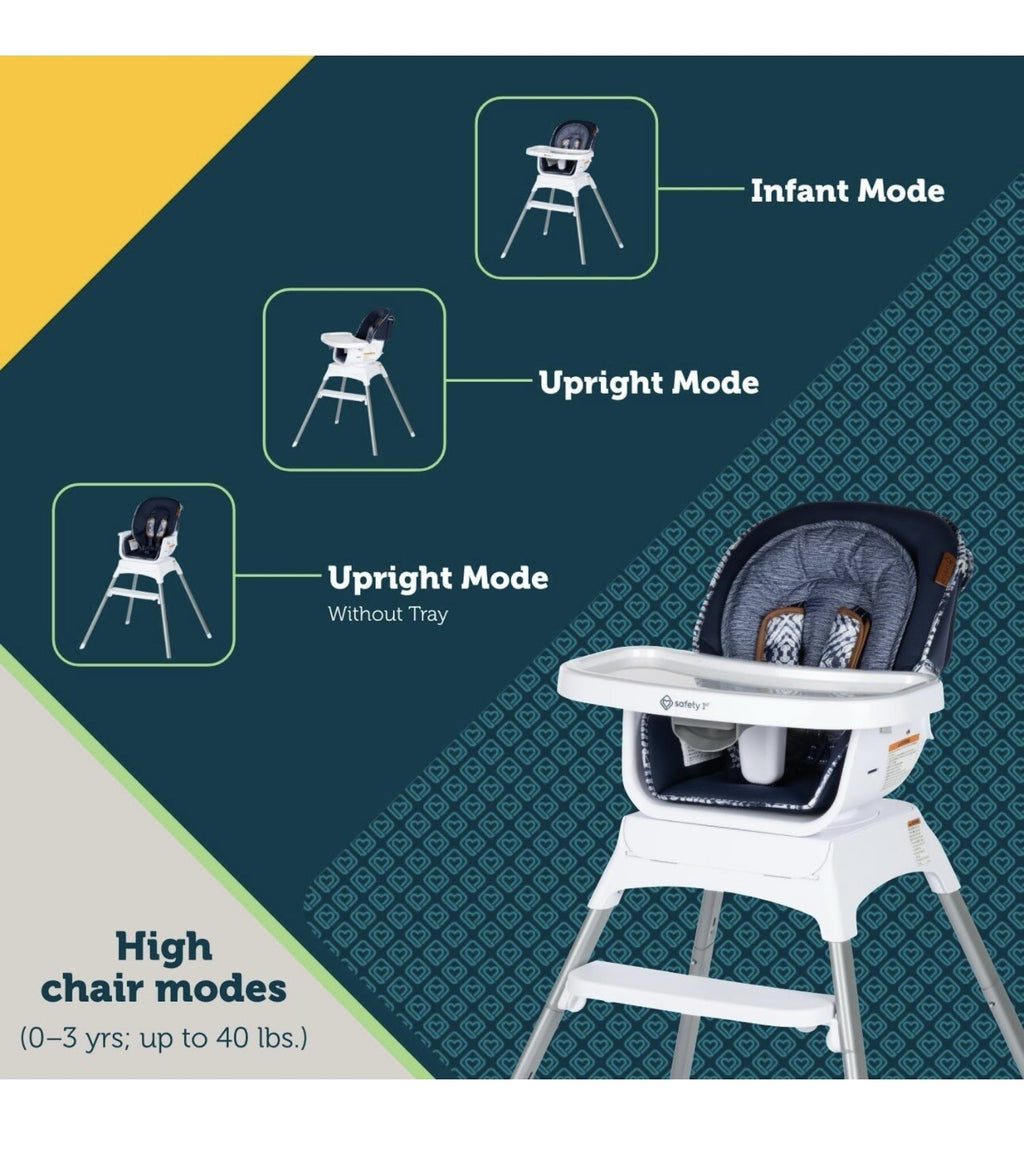 Safety 1st Grow and Go Rotating High Chair, Navy Ink