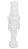 Fraser Hill Farm 48” Glossy White Soldier, Large Resin Decorative Christmas