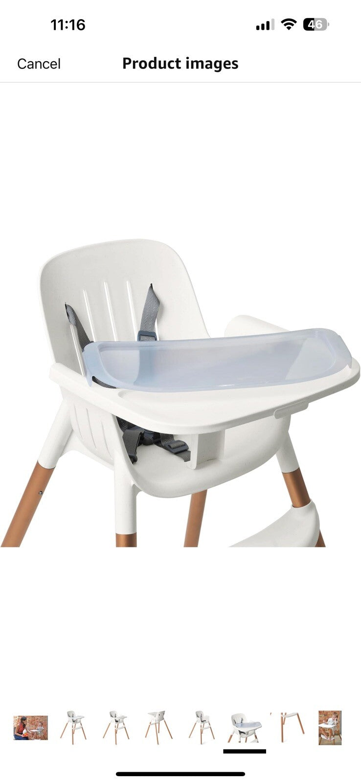 Peg Perego Poke High Chair - Modern and Easy to Clean - from 6 to 36 Months 