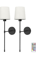 Battery Operated Wall Sconces - Set of 2 Wall Decor Lights Rechargeable